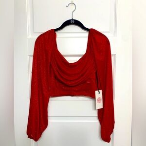 NWT Crystal sky sparkling top size -S